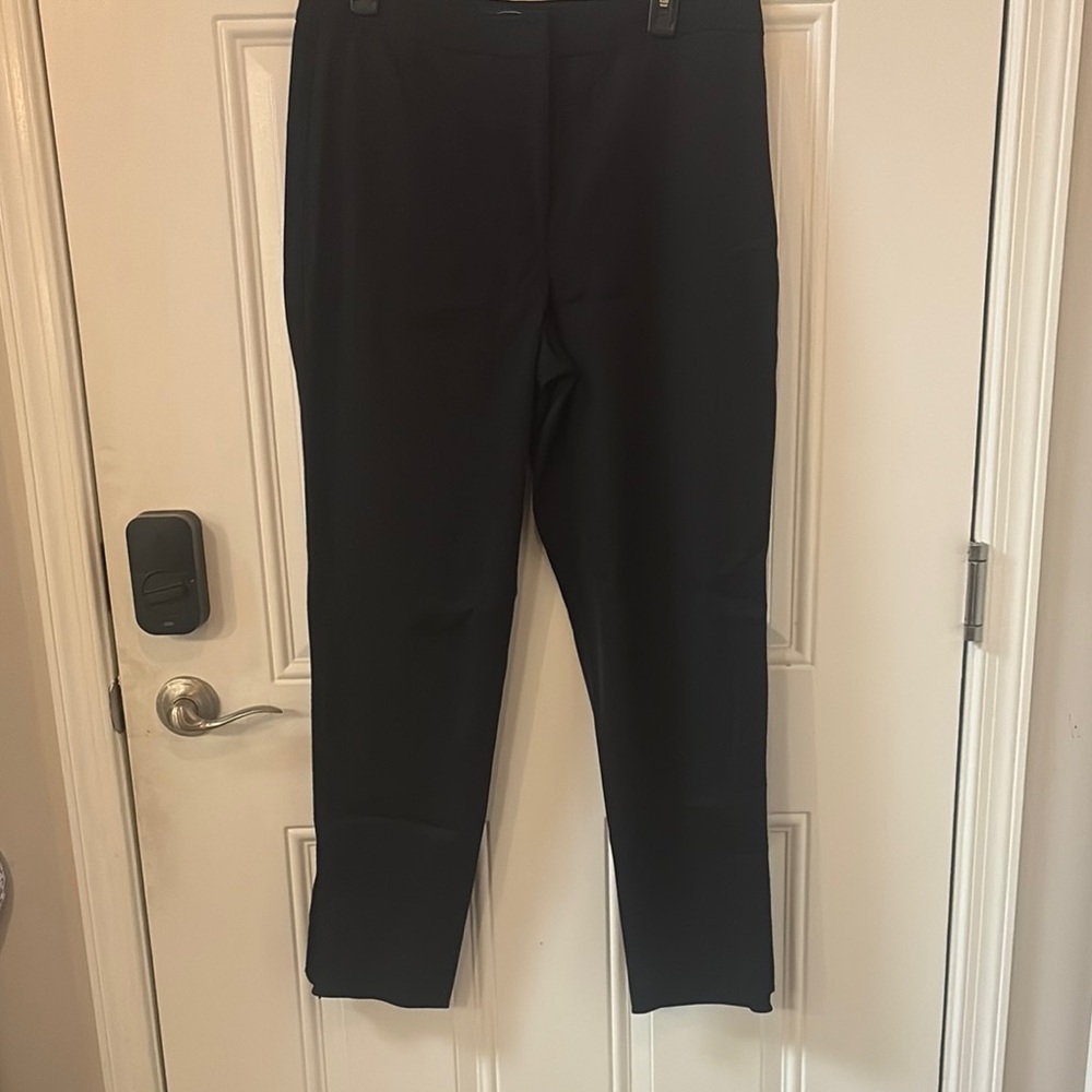 Black Pants with Tapered Fit and Elastic Waistband